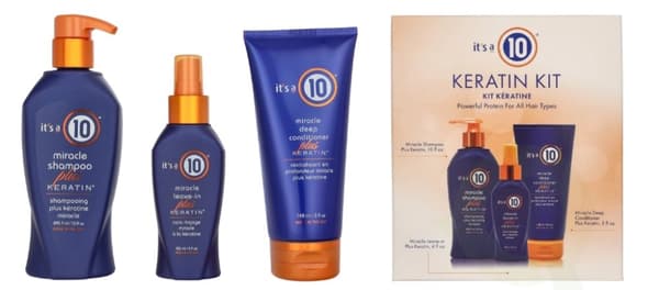 It's a 10 Keratin Set 711.4 ml Shampoo 295,7ml/Conditioner 295,7ml/Leave-in 120ml