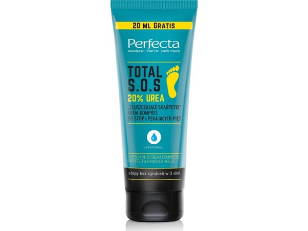 PERFECTA_Total S.O.S 20% Urea exfoliating socks cream-compress for feet and cracked heels 120 ml