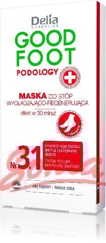 Delia Cosmetics Podology No Good Jalka Mask 3.1 tasoitus ja uudistamiseksi jalat sukat + 10ml