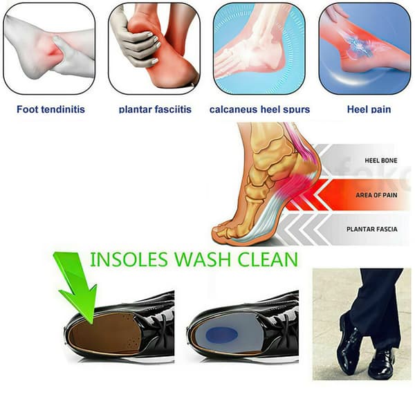 Heel Support Shoe Pads Gel Silicone Orthotic Plantar Care
