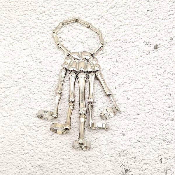 Unikke håndsmykker - metal - skeletdesign