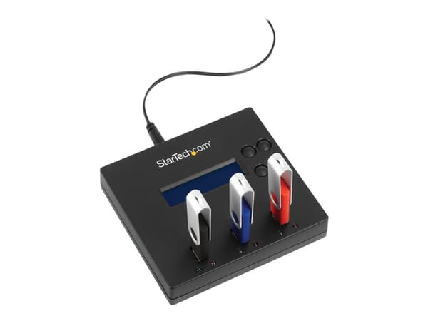 StarTech.com 1:2 Standalone USB Duplicator and Eraser - Memory Stick Cloner - USB 2.0 Flash Drive Copier / Thumb Eraser (USBDUP12) - USB-stasjonsdupl