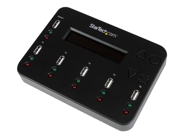 StarTech.com Standalone 1:5 USB Flash Drive Duplicator and Eraser - Flash Drive (USB 3.0/2.0/1.1) Copier - 2 Duplication Modes (USBDUP15) - USB-stasj