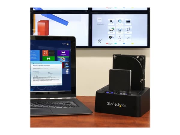 StarTech.com Standalone Hard Drive Duplicator, Dual Bay HDDSSD ClonerCopier, USB 3.1 (10 Gbps) to SATA III (6Gbps) HDDSSD Docking Station, Hard Disk