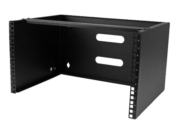 StarTech.com Wall Mount Patch Panel Bracket - 6U - 14in Deep (WALLMOUNT6) - Skap - veggmonterbar - svart - 6U - 19"