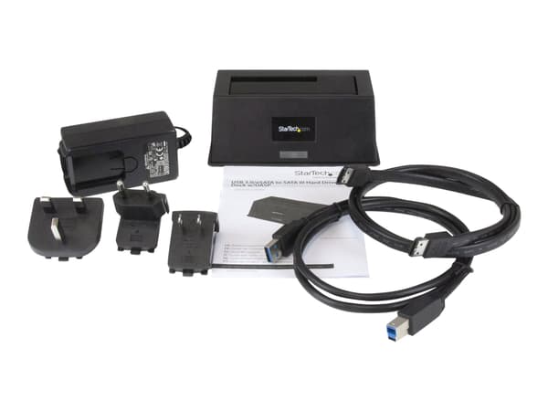StarTech.com eSATA / USB 3.0 SATA III Docking Station with UASP - USB 3.0 Hot-Swap Dock supports 2.5"/3.5" SATA HDD/SSD (SDOCKU33EBV) - Kontrollerkor
