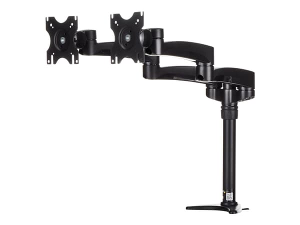 StarTech.com ARMDUAL montering/stativ for skjerm 61 cm (24") Klemmer Sort