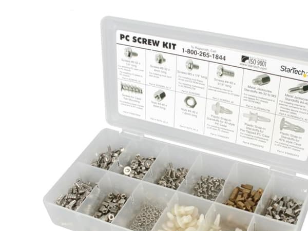 StarTech.com Deluxe Assortment PC Screw Kit - Screw Nuts and Standoffs - Screw kit - PCSCREWKIT - Skruvsats