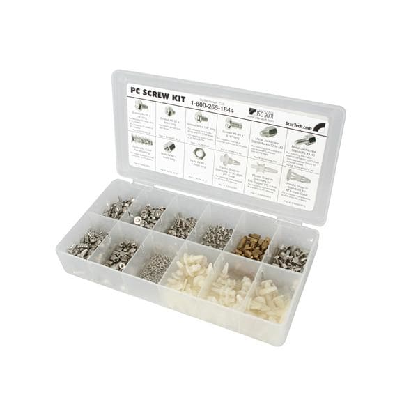 StarTech.com Deluxe Assortment PC Screw Kit - Screw Nuts and Standoffs - Screw kit - PCSCREWKIT - Skruvsats