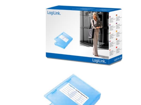 LogiLink 2.5" HDD Protection Box för 1 hårddisk - Skyddande skydd för hårddisk - blå