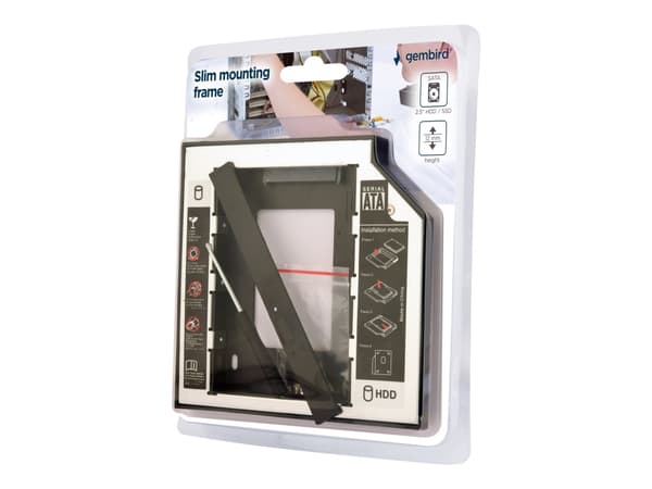 Gembird MF-95-02 - Adapter för lagringsfack - 5,25-tums Slim Line till 2,5-tums