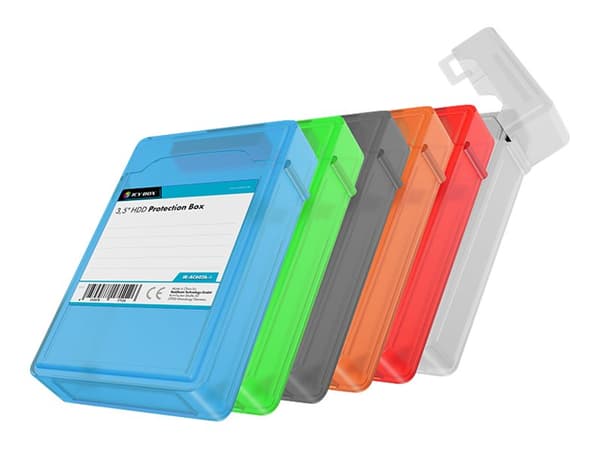 ICY BOX IB-AC602b-6, Pussi, Muovi, Sininen, Vihreä, Harmaa, Oranssi, Punainen, Valkoinen, 3.5", Mikä tahansa tuotemerkki, Pölynkestävä, Iskunkestävä,