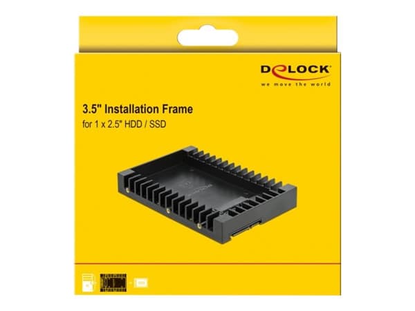 Delock - Uttagbar harddiskramme - fra 3,5" til 2,5" - svart