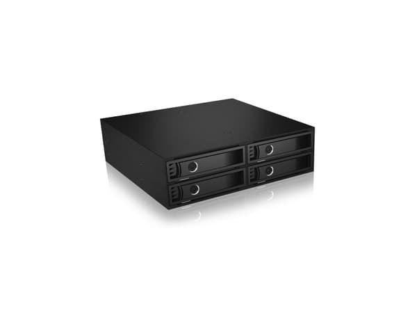 Bytteramme ICY-BOX 4-i-1 SATA/SAS-lås svart 4x 2,5" SATA i 1x 5,25"-brønn