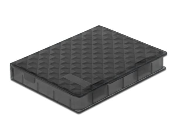 Delock Protection Box - Beskyttende etui til harddisk - kapacitet: 1 hårddisk (2,5") - grå