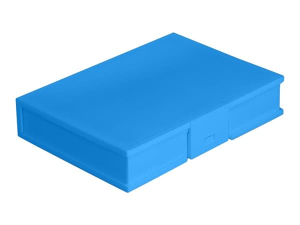 Delock - Beskyttelsesboks for harddisk - kapasitet: 1 harddiskstasjon (2,5") - blå