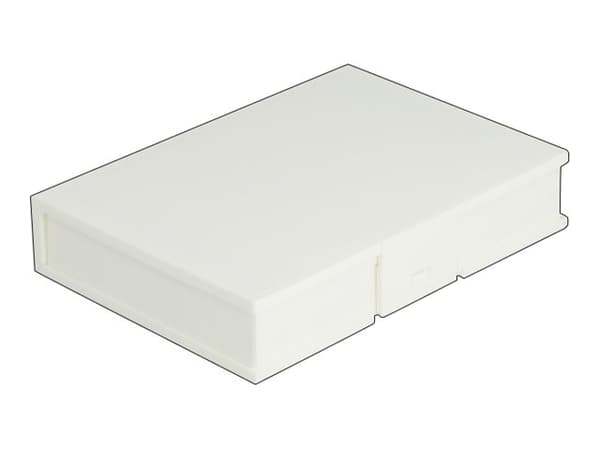 Delock - Beskyttelsesboks for harddisk - kapasitet: 1 harddiskstasjon (3,5") - hvit