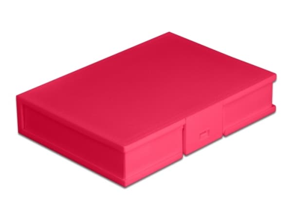 Delock Protection Box - Skyddad hårddisk - kapacitet: 1 hårddisk (3,5") - röd
