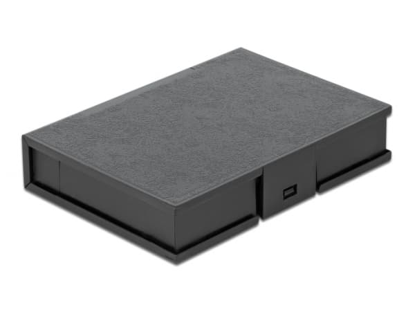 Delock - Beskyttelsesboks for harddisk - kapasitet: 1 harddiskstasjon (3,5") - svart