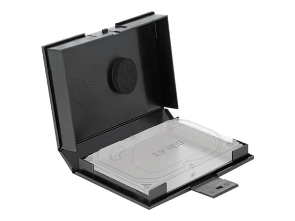 Delock - Beskyttelsesboks for harddisk - kapasitet: 1 harddiskstasjon (3,5") - svart Sort
