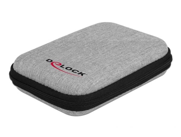 Delock Protection Bag - Beskyttelsesboks for harddisk - kapasitet: 1 harddiskstasjon (2,5") - grå, svart