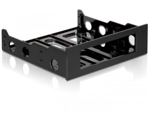 Delock Installation frame 3½“ > 5¼“ - Adapter för lagringsfack - 5,25 tum till 3,5 tum - svart