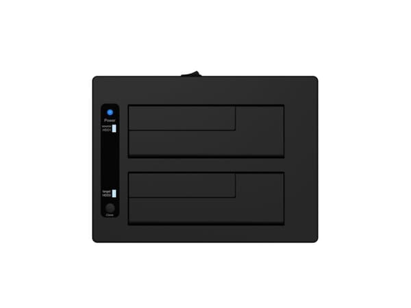 ICY BOX IB-127CL-U3 - Fast tilstand / harddiskstasjonsoppstilling - 2 brønner (SATA-600) - USB 3.2 Gen 1 (ekstern)