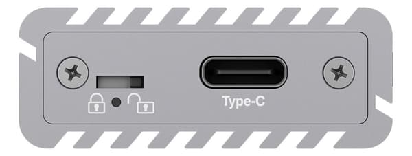 External Type-C™ enclosure for M.2, NVMe SSD