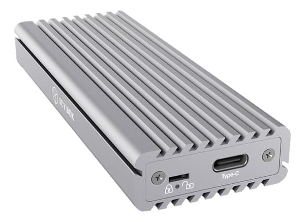 Eksternt Type-CT-kabinett for M.2, NVMe SSD Sølv