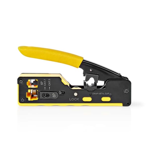 Nedis Kuorintapihdit | CAT5 / CAT5e / CAT6 / CAT6a / CAT7 / RJ12 / RJ45 | Kuorinta / Leikkaus / Pihdit | Kumi / Teräs | Keltainen / Musta