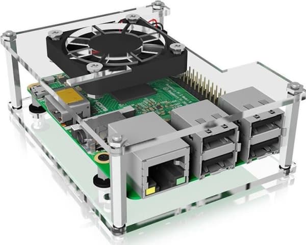 Beskyttelseshus IcyBox beskyttelseshus for Raspberry Pi akryl ekstern detaljhandel
