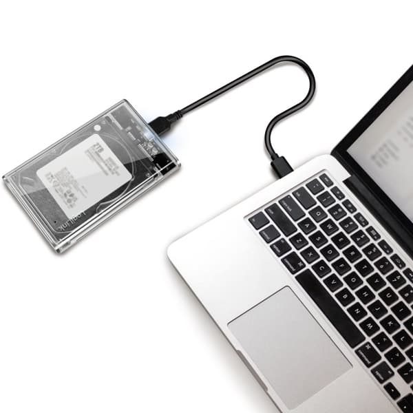 LogiLink Hårdiskkabinett 2,5" USB 3.0 Skruvfri design Transparent