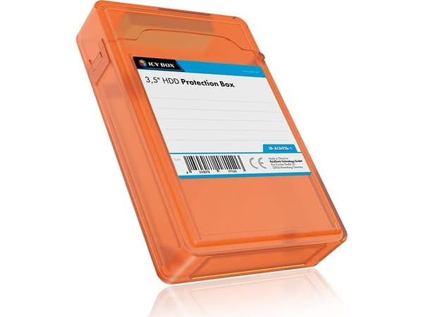 ICY BOX IB-AC602b-6 - Hårddiskskyddsväska - kapacitet: 1 hårddisk (3,5") - grå, vit, blå, röd, grön, orange