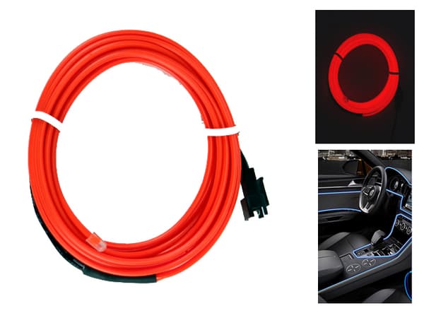 Glowstrip 300cm med glödande effekt styling som neon / EL-wire