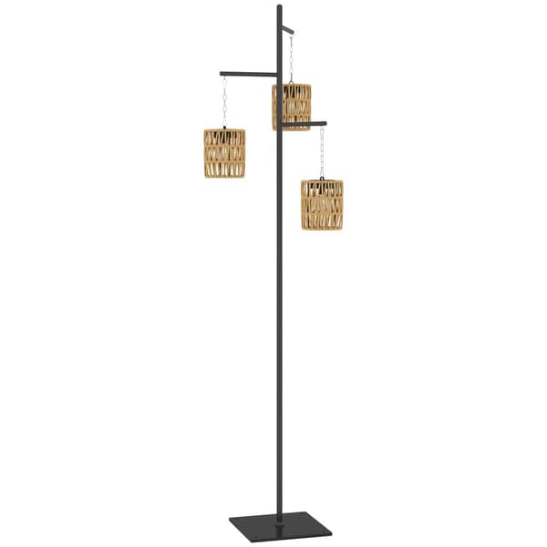 Solar Gulvlampe, 45x45x178 cm, Sort og Gul