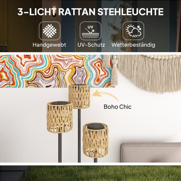 Golvlampa, Solar, Ø37x144H cm, Svart och Gul