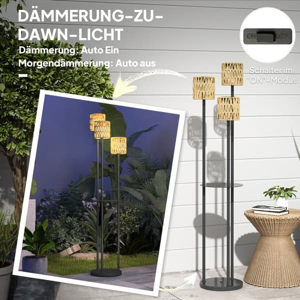 Golvlampa, Solar, Ø37x144H cm, Svart och Gul