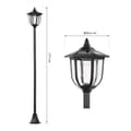 Miniatyrbild 3 av 9: Solträdgårdslampa, 30/60 Lumen, Ø26.5xH177 cm, Svart