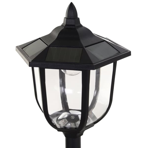 Solträdgårdslampa, 30/60 Lumen, Ø26.5xH177 cm, Svart