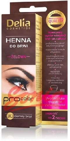 Delia Cosmetics Henna eyebrows dark brown gel 3.0 1op