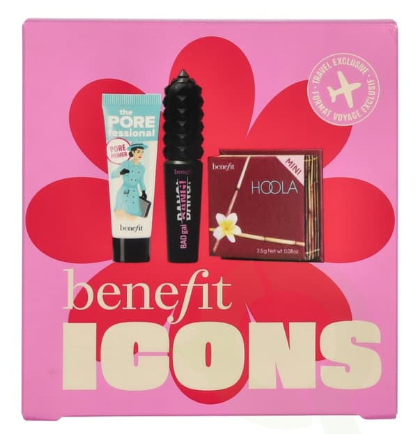 Benefit Icons Makeup Set 14 g The Porefessional Primer 7,5 ml /  BADGal Bang! Mascara 4 g / Hoola Bronzer 2,5 g