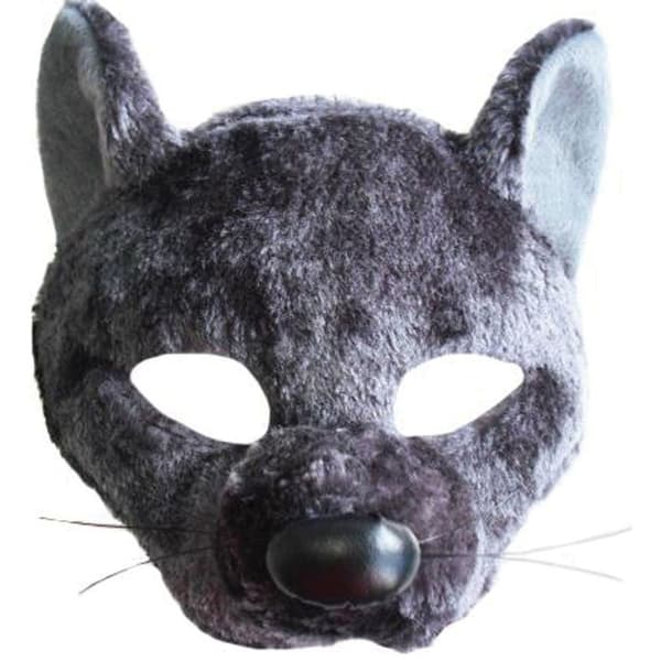 Bristol Novelty Unisex Adults Rat Mask With Sound Dark Grey One Size