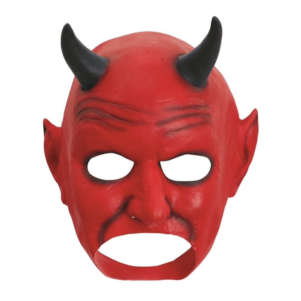 Bristol Novelty Unisex vuxna Halloween djävul latex latex mun fri huvudmask