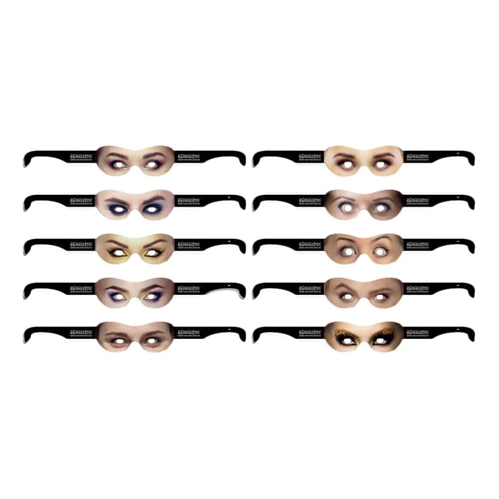 Bristol Novelty Goggle Eyes Glamour Party Mask (10 st.)