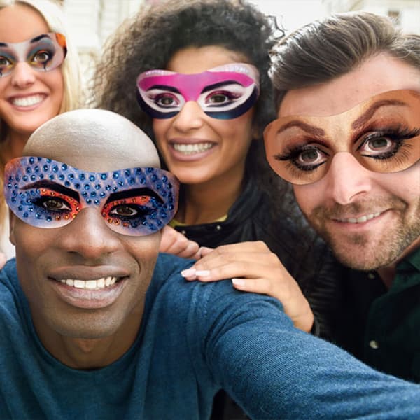 Mask-arade Goggle Eyes Carnival Party Mask (pakke med 10)