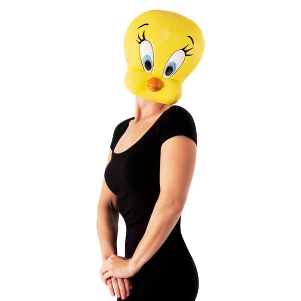 Space Jam Tweety Bird 1/2 Mask Yellow One Size
