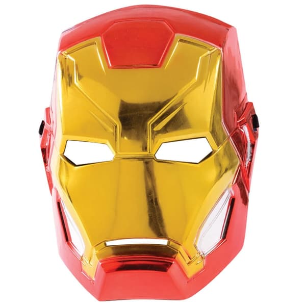 Iron Man Halv metallic maske Red/Gold One Size