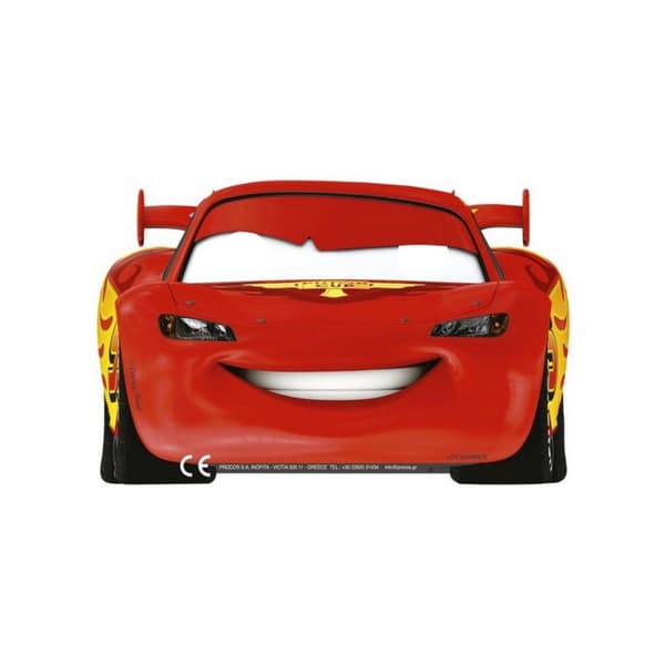 Cars Lightning McQueen Party Mask (Pack of 6) Red One Size