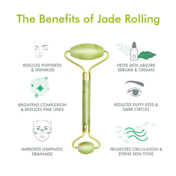 Facial Face Neck Jade Roller Massager