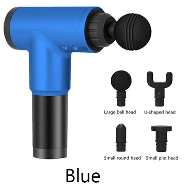 Massage Pistol 4 Massagehuvuden Blå